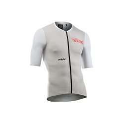 Koszulka rowerowa Northwave ESSENCE EVO JERSEY jasno szara - widok z przodu