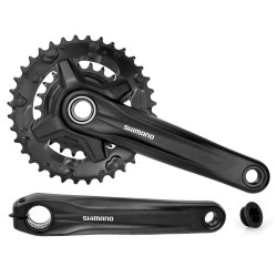 Korba Shimano FC-MT210 36/22T 9-rzędowa 175 mm - widok z przodu