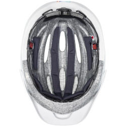 Kask rowerowy Uvex TRUE CC niebiesko-biały - widok od spodu